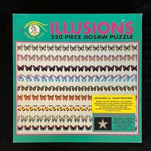 VINTAGE MAGIC EYE ILLUSIONS 550 pc PUZZLE 🧩 NEW! SEALED!!! 90s no. 2200-1